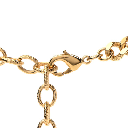 Chanel Crystal Chain Link CC Choker Necklace Gold 5 of 7