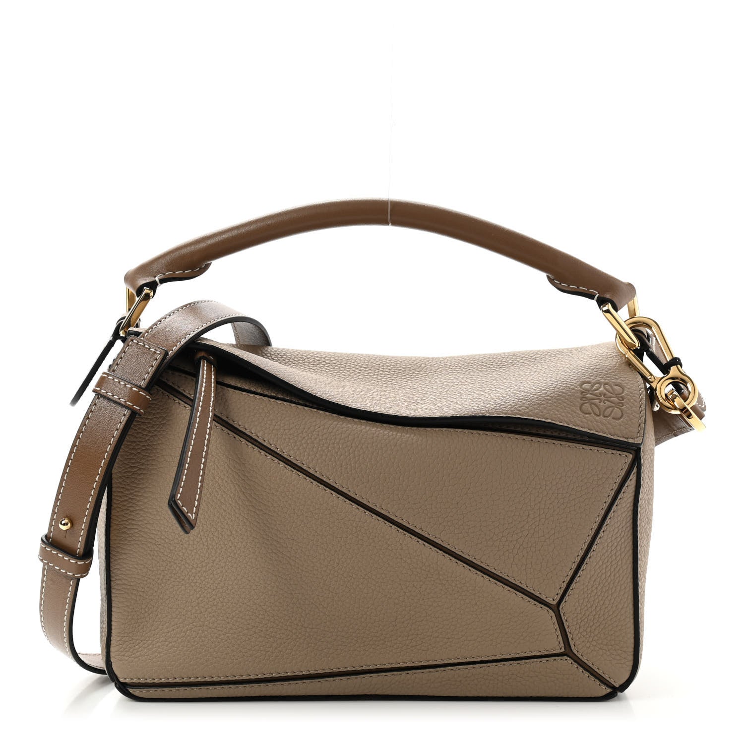 Loewe Grained Calfskin Small Puzzle Bag Sand Mink 1 of 12