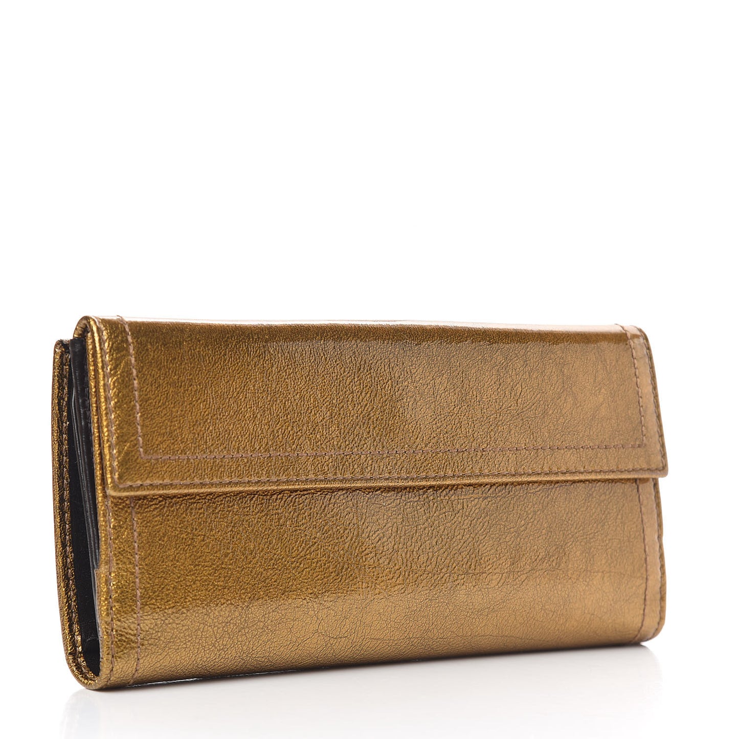 Patent Hysteria Continental Wallet Gold