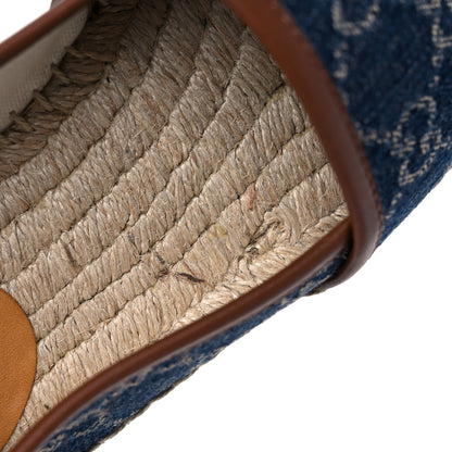 Gucci Denim GG Monogram Espadrilles 35 Blue Tea Cuir 11 of 12