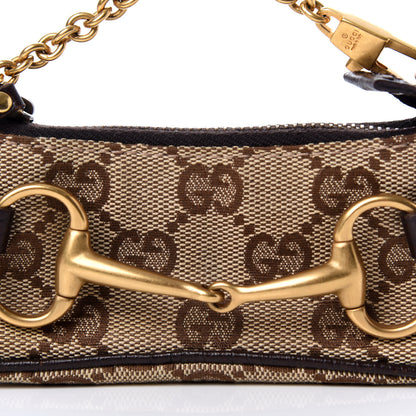 Gucci GG Monogram Horsebit Mini Coin Purse Brown 8 of 9