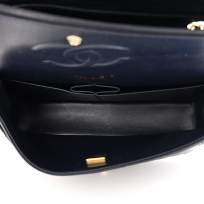 Chanel Caviar Quilted Medium Double Flap Dark Blue 5 of 10