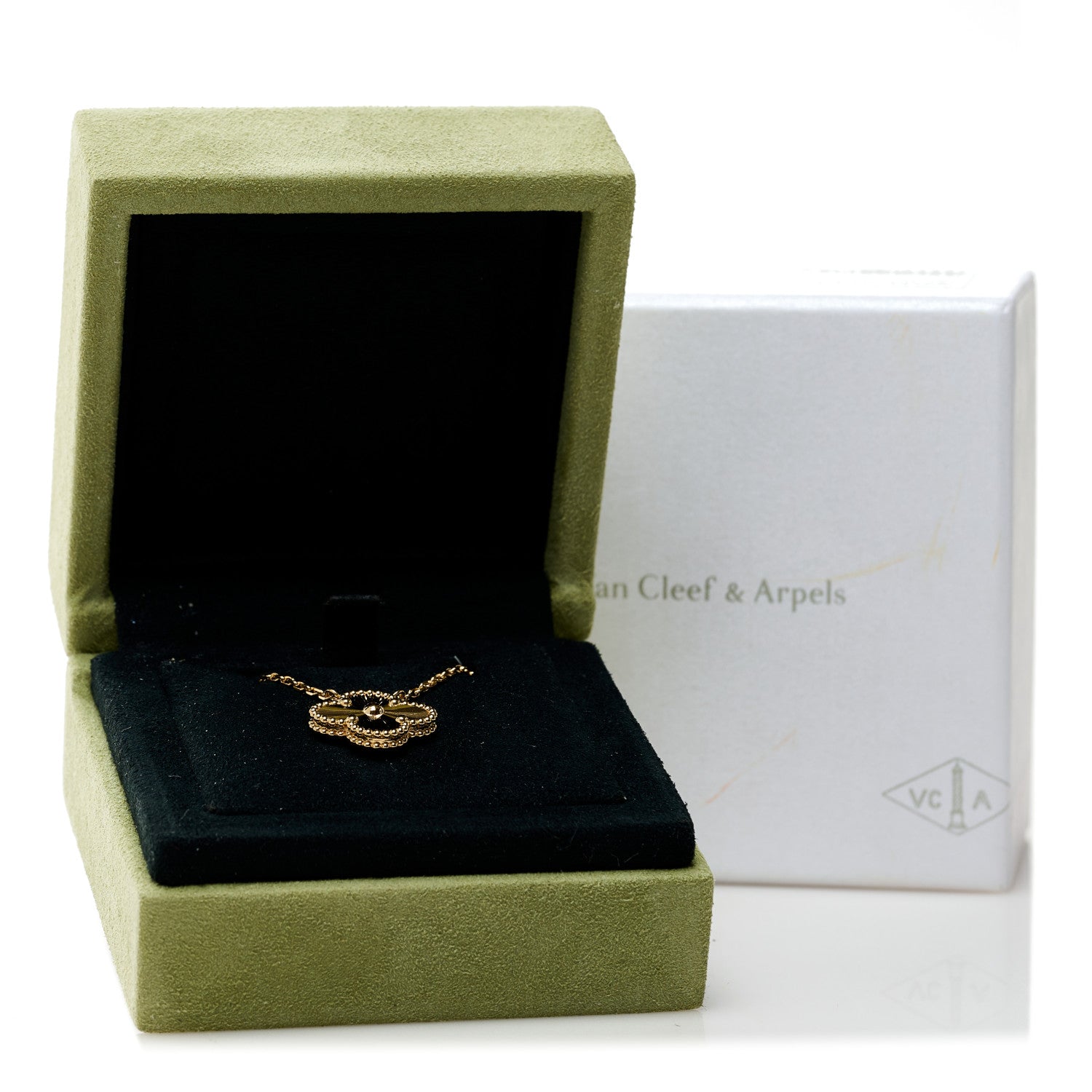 Van Cleef & Arpels 18K Yellow Gold Guilloche Vintage Alhambra Pendant Necklace 6 of 6