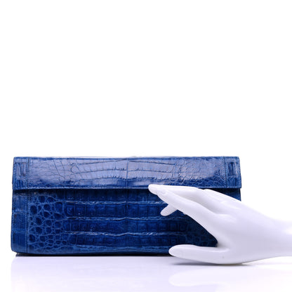 Nancy Gonzalez Crocodile Clutch Blue 2 of 10