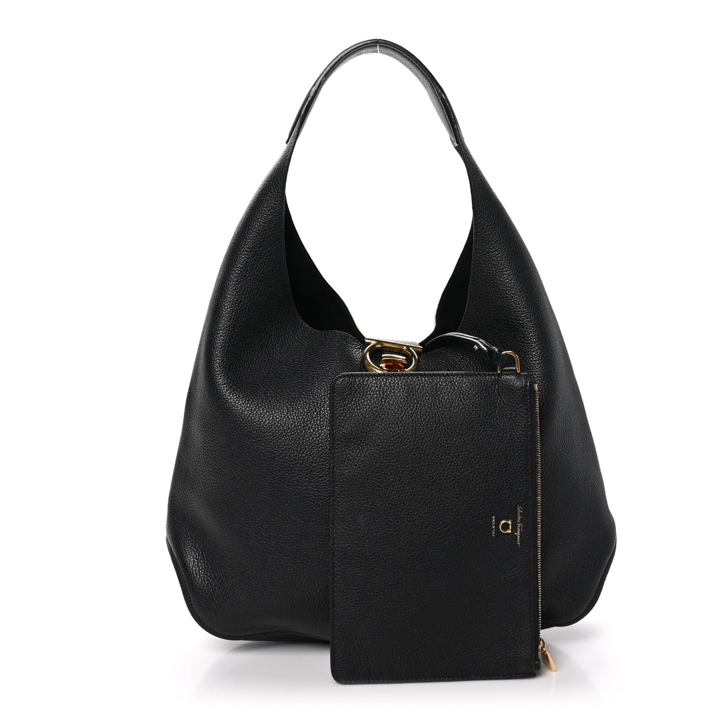 Calfskin Margot Hobo Black