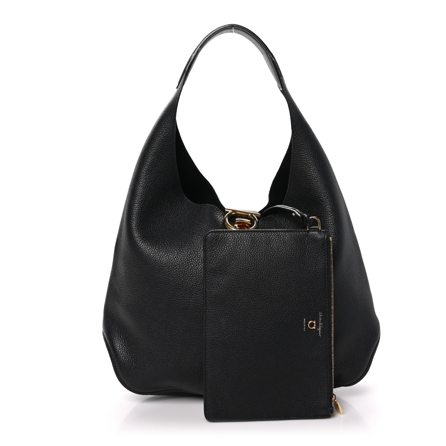 Salvatore Ferragamo Calfskin Margot Hobo Black 3 of 11