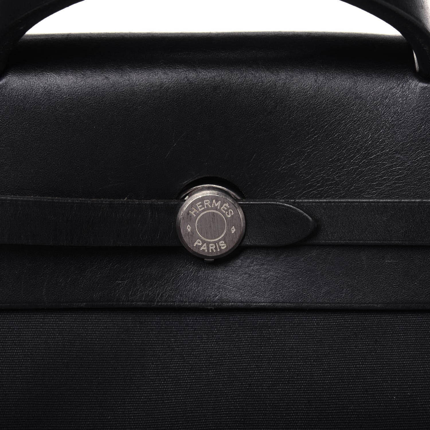 Hermes Toile Vache Calfskin Herbag 40 GM Black 30 of 30
