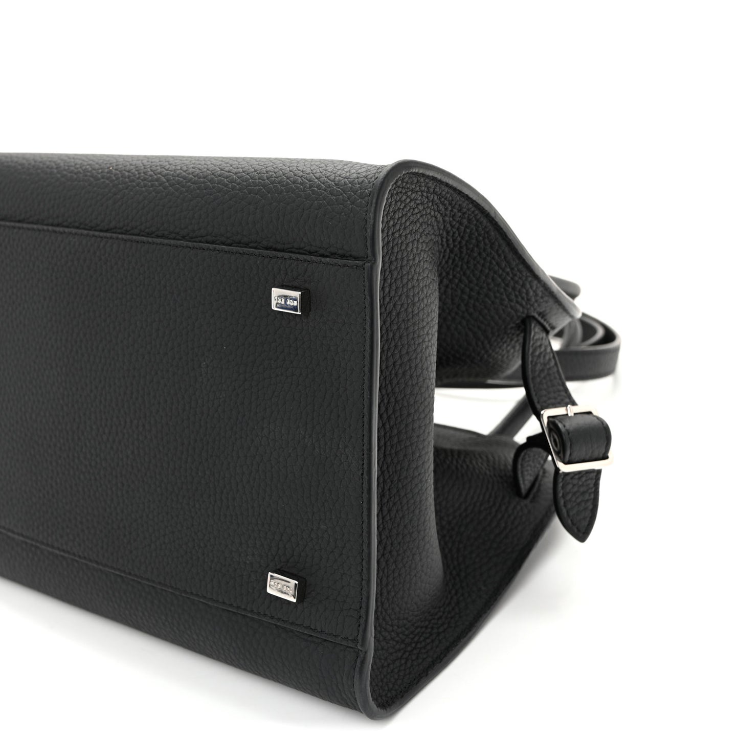 Grained Calfskin Soft Margaux 10 Bag Black