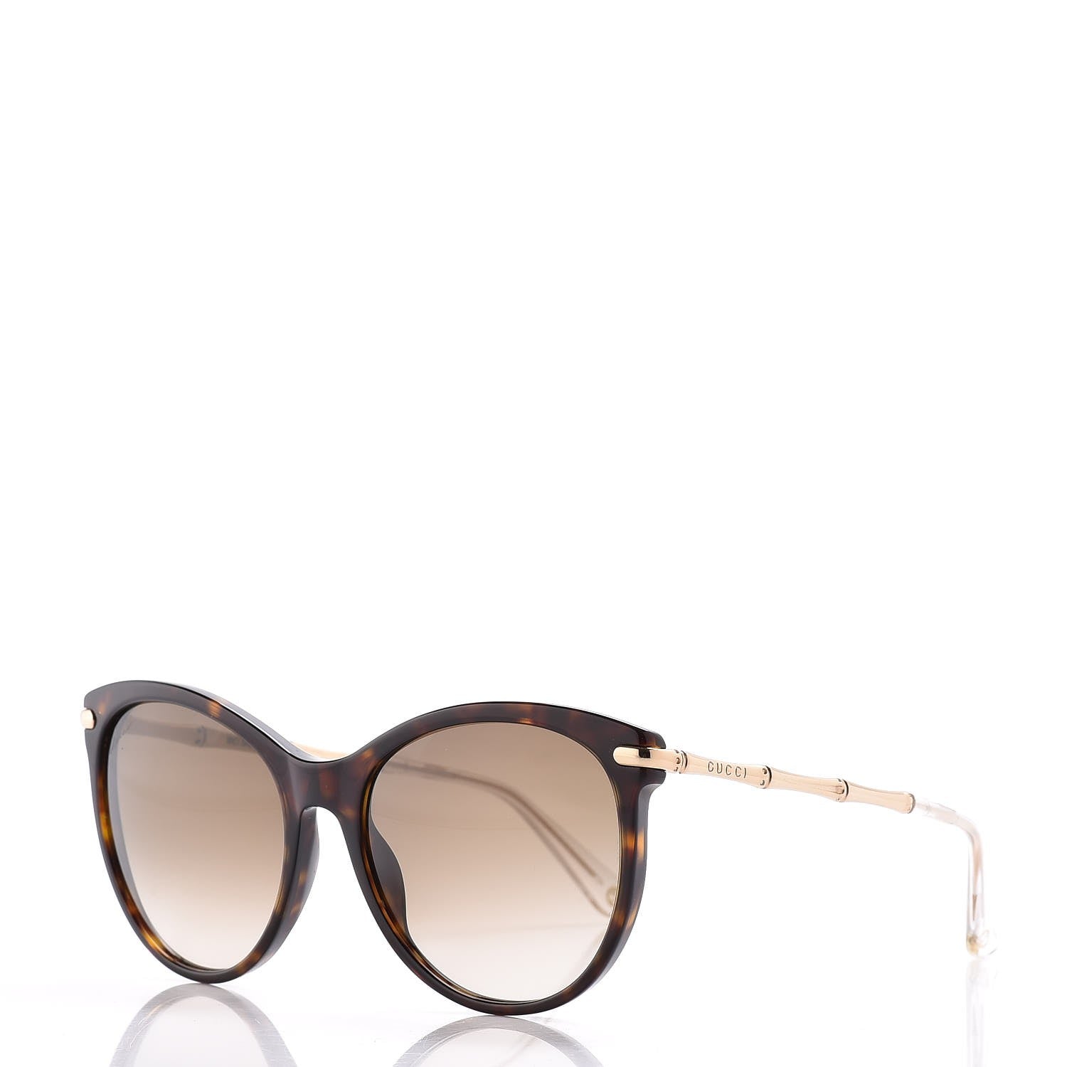 Gucci Bamboo Cat Eye Sunglasses GG3771/S Tortoise 1 of 9