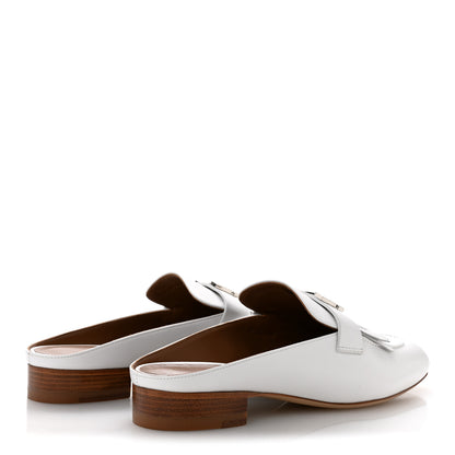 Hermes Calfskin Womens Royal Loafers 39 White 5 of 9