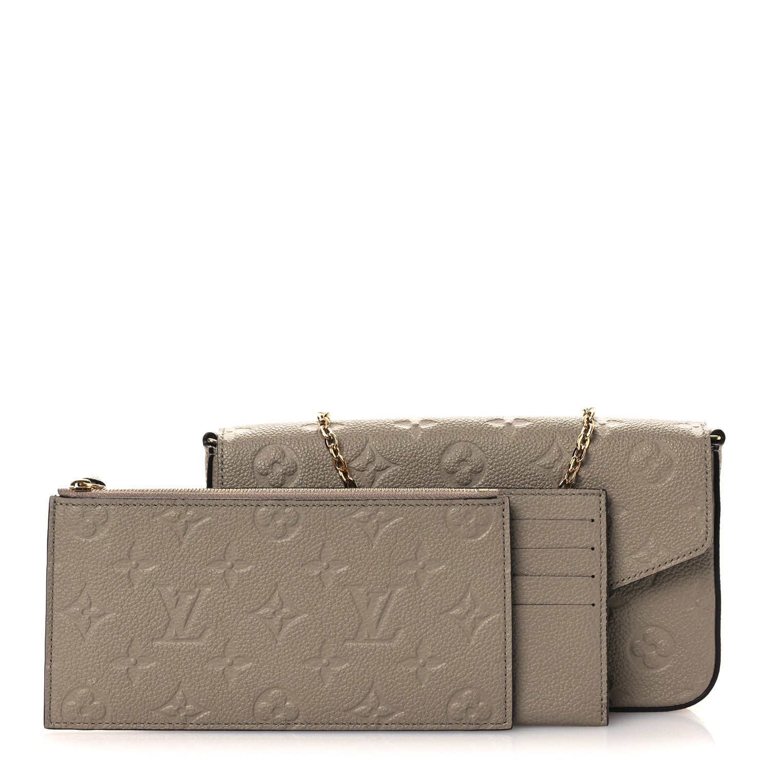 Louis Vuitton Empreinte Pochette Felicie Chain Wallet Tourterelle 3 of 10