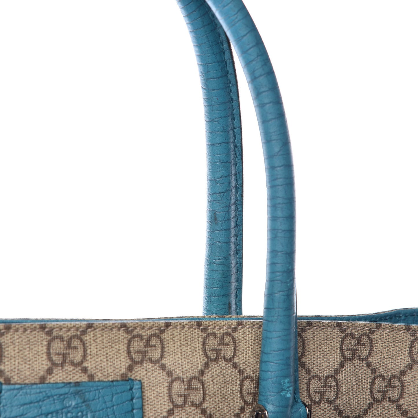 GG Plus Monogram Small Vertical Tote Turquoise