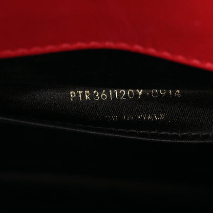 Saint Laurent Calfskin Monogram Large Belle De Jour Clutch Red 7 of 7