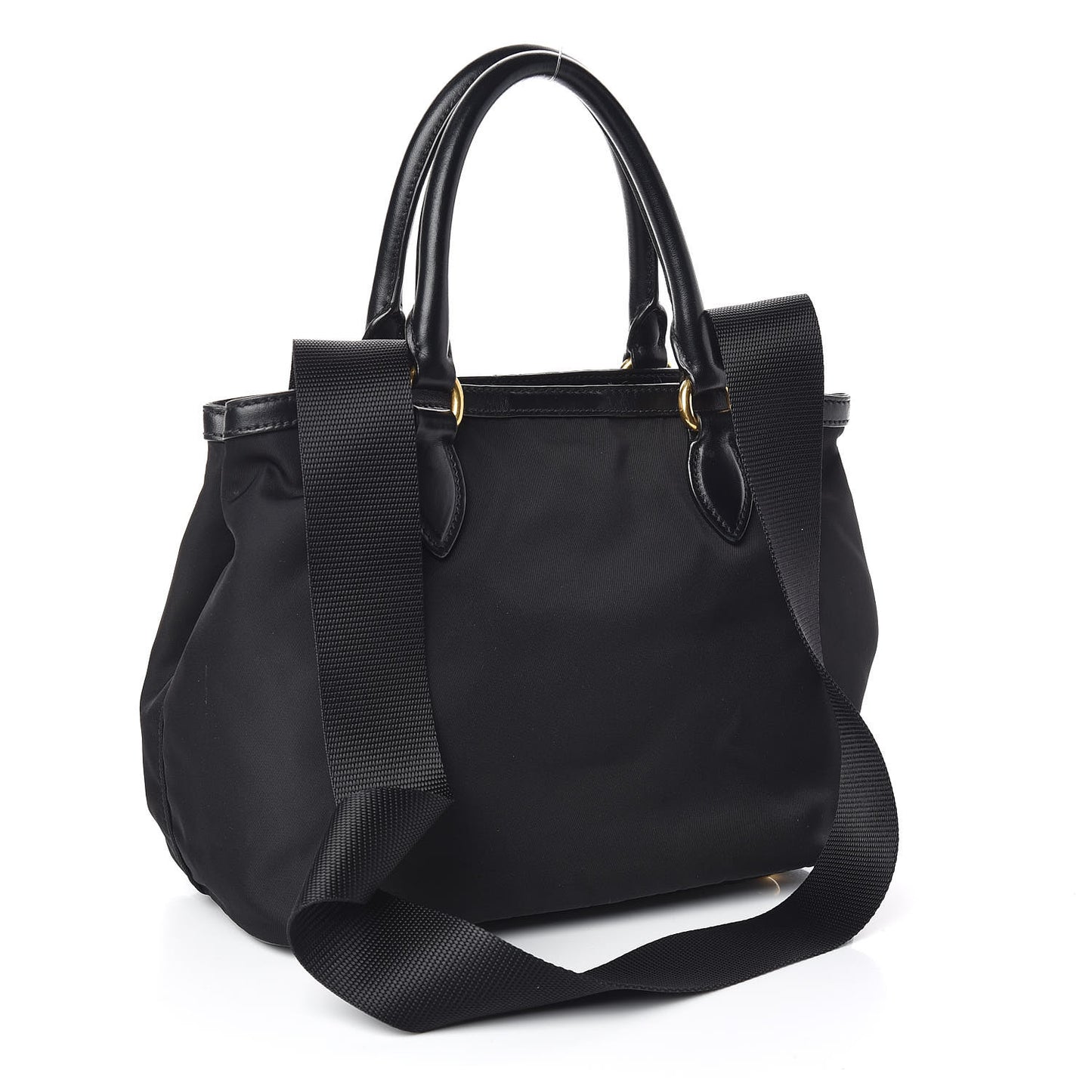 Tessuto Nylon Soft Calf Tote Black