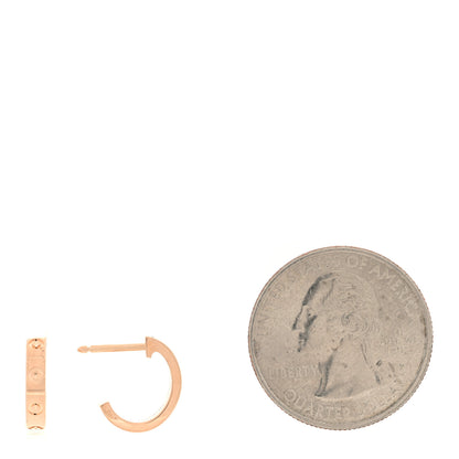 Cartier 18K Pink Gold Small LOVE Hoop Earrings 2 of 5