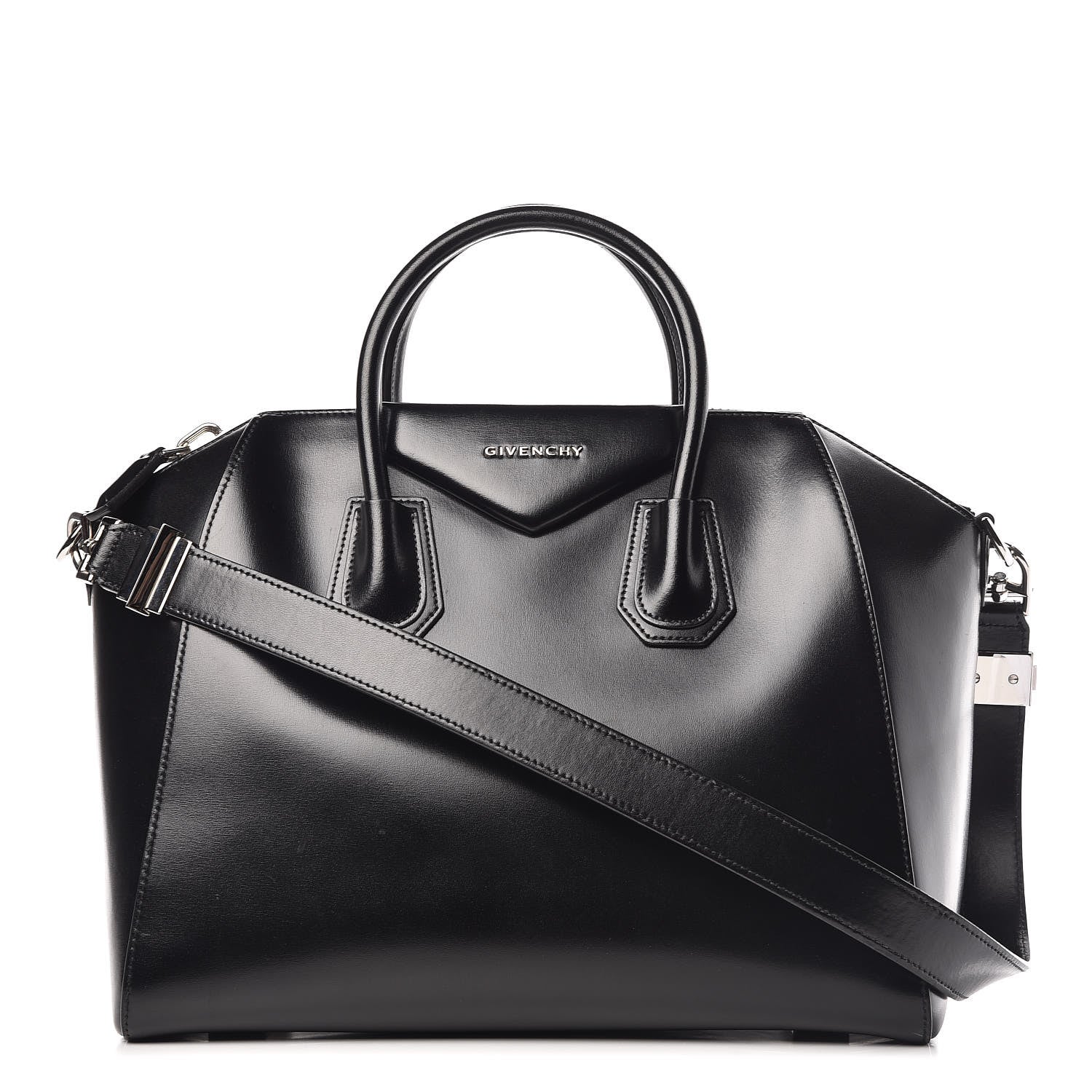 Givenchy Shiny Lord Calfskin Medium Antigona Black 1 of 16