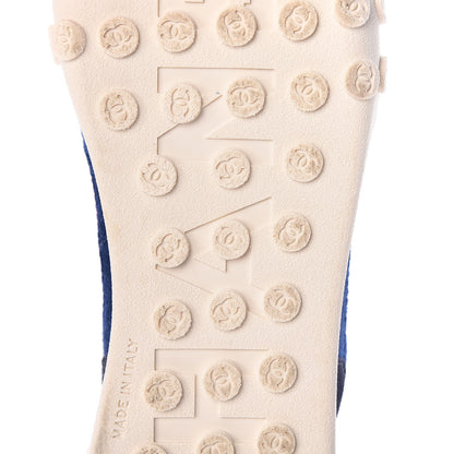 Chanel Wool Nylon Lambskin Suede Calfskin Womens Logo Sneakers 39.5 Navy Pink 8 of 9