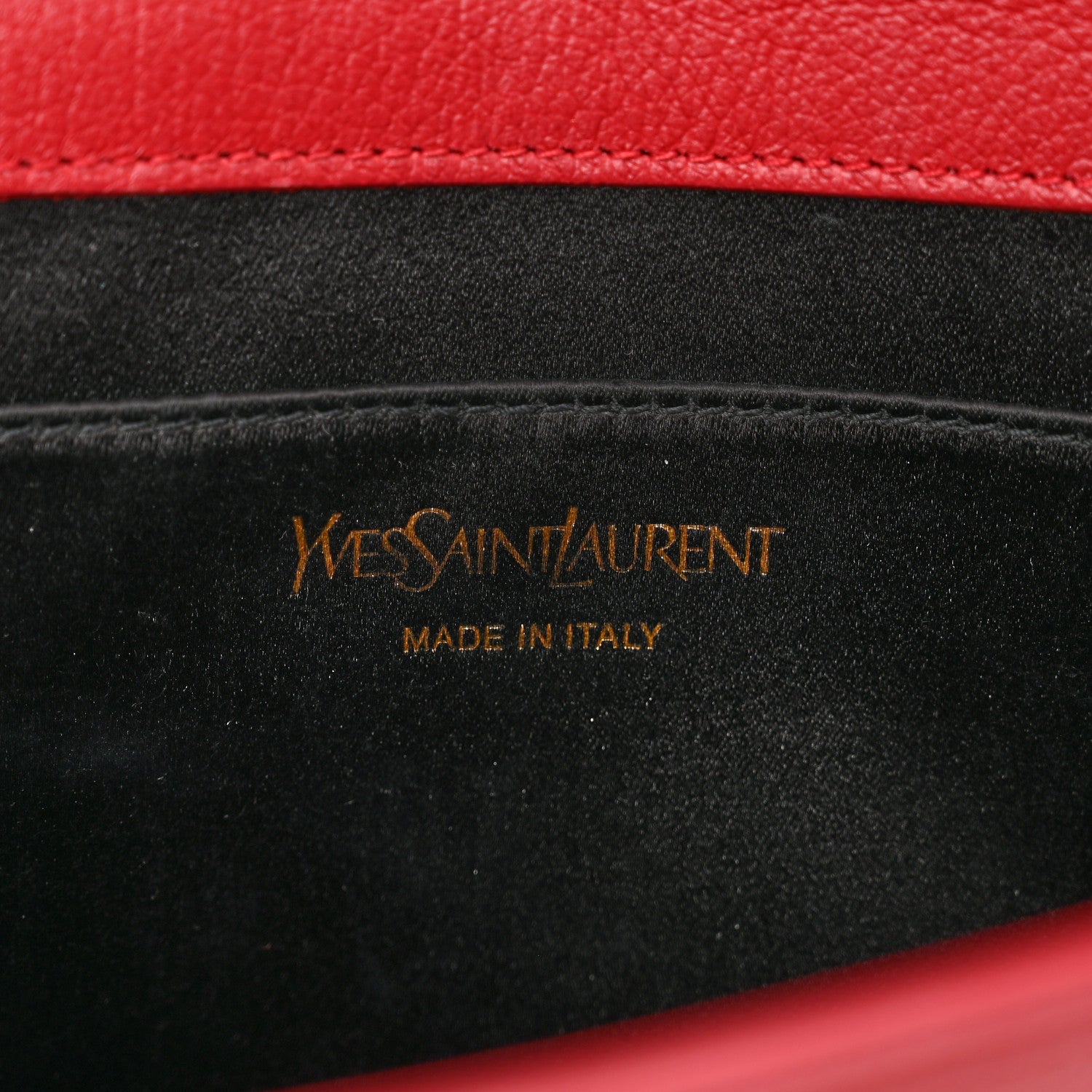Saint Laurent Calfskin Monogram Large Belle De Jour Clutch Red 6 of 8