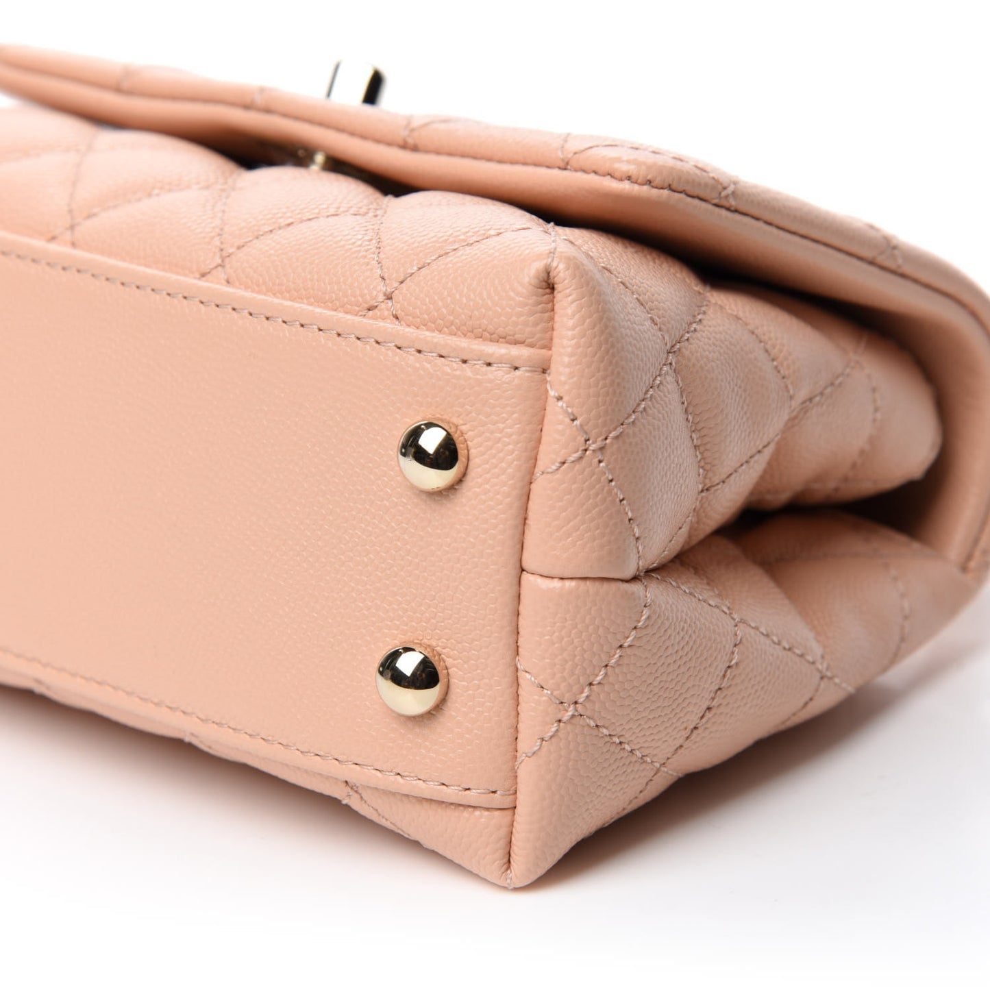 Caviar Quilted Extra Mini Coco Handle Flap Light Pink
