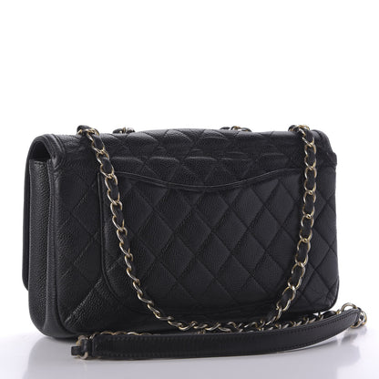Chanel Caviar Quilted Medium CC Filigree Flap Black 3 of 9