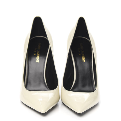 Saint Laurent Calfskin Opyum 100 Pumps 38.5 White 2 of 10