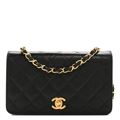 Chanel Lambskin Quilted Small Single Flap Black 1 of 12