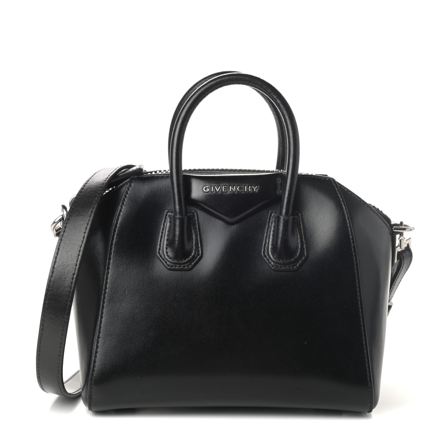 Givenchy Shiny Lord Calfskin Mini Antigona Black 1 of 11