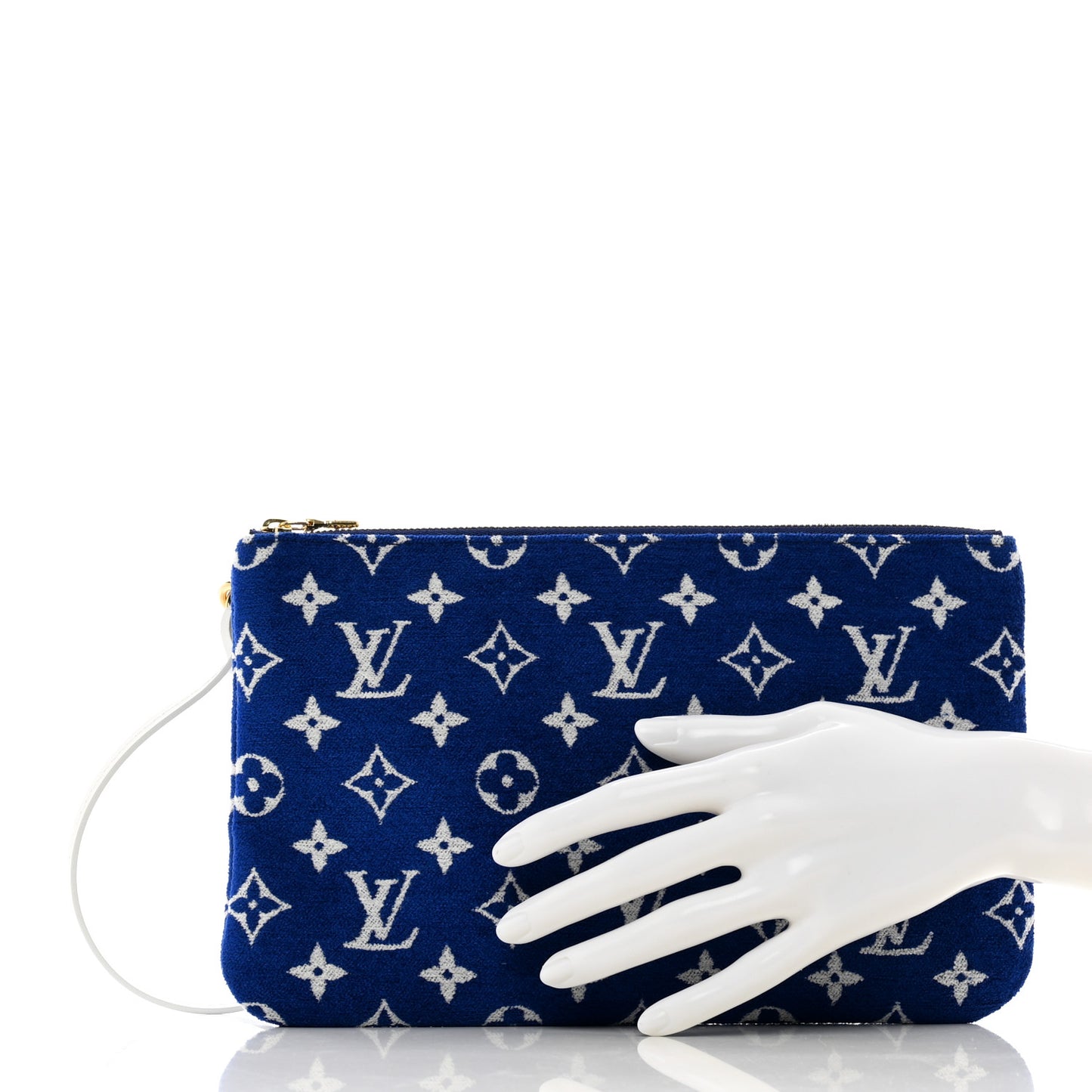 Jacquard Velvet Monogram LV Match Neverfull MM GM Pochette Blue