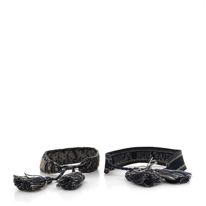 Christian Dior Woven Cotton J'Adior Friendship Bracelet Set Navy 3 of 3