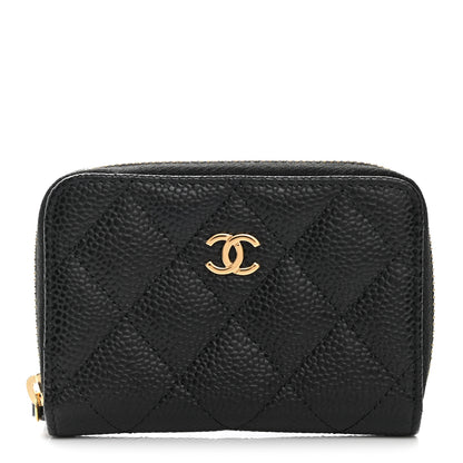 Chanel Caviar Quilted Classic Zipped Coin Purse Black 1 of 8