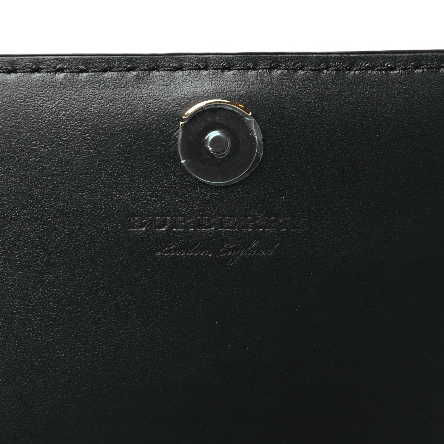 Burberry Derby Calfskin House Check Wallet On Chain Black 6 of 8
