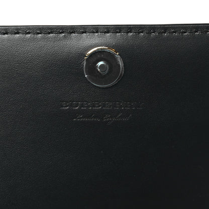 Burberry Derby Calfskin House Check Wallet On Chain Black 6 of 8