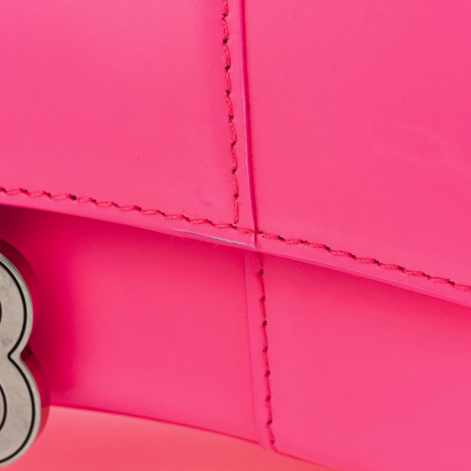 Balenciaga Shiny Box Calfskin Hourglass Top Handle Bag XS Fluo Pink 14 of 16