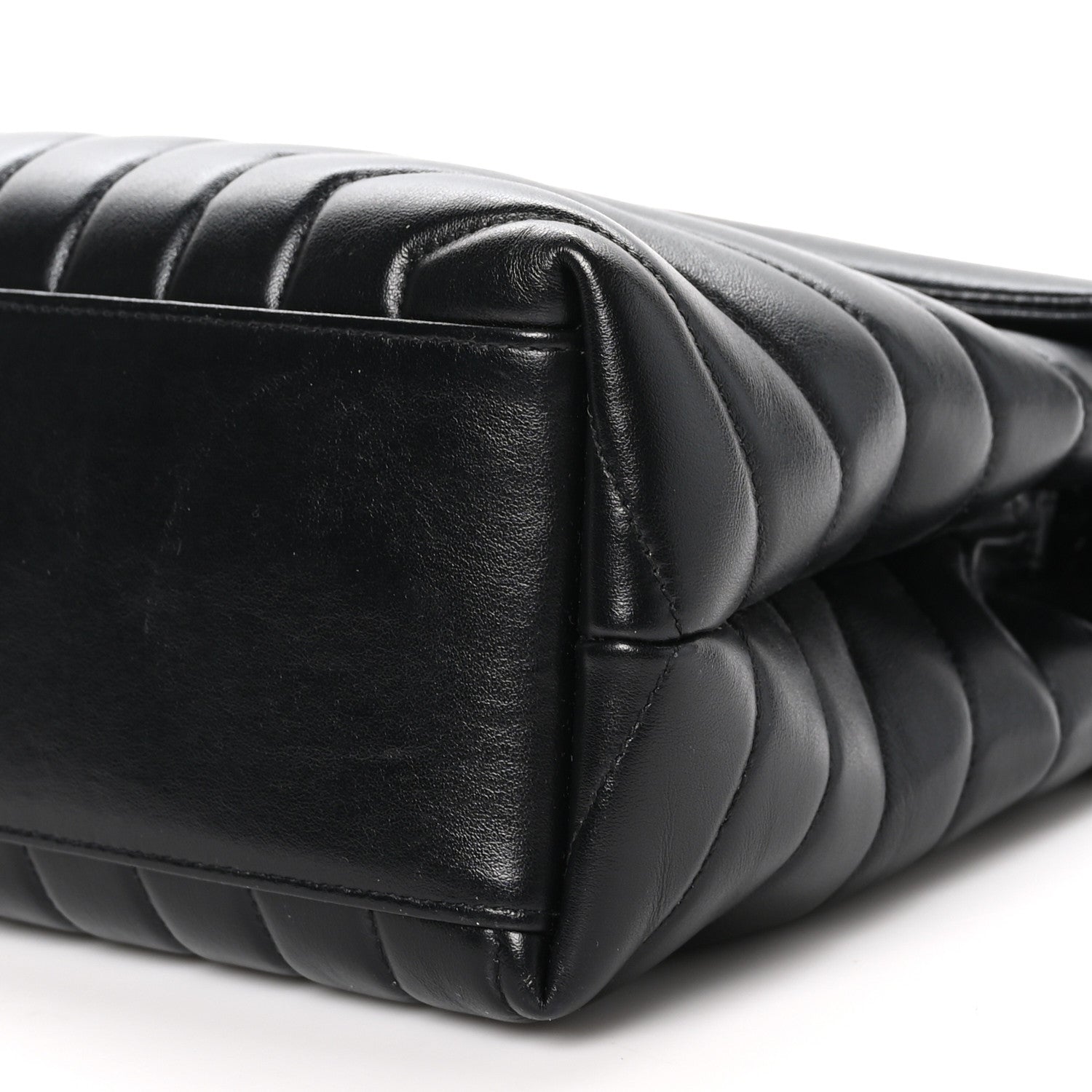 Saint Laurent Calfskin Y Quilted Monogram Monochrome Medium Loulou Chain Satchel Black 10 of 11