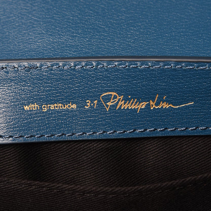 3.1 Phillip Lim 3.1 Embossed Grain Calfskin Pashli Camera Shoulder Bag Blue 6 of 8