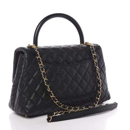 Chanel Caviar Quilted Small Coco Handle Flap Black 3 of 10