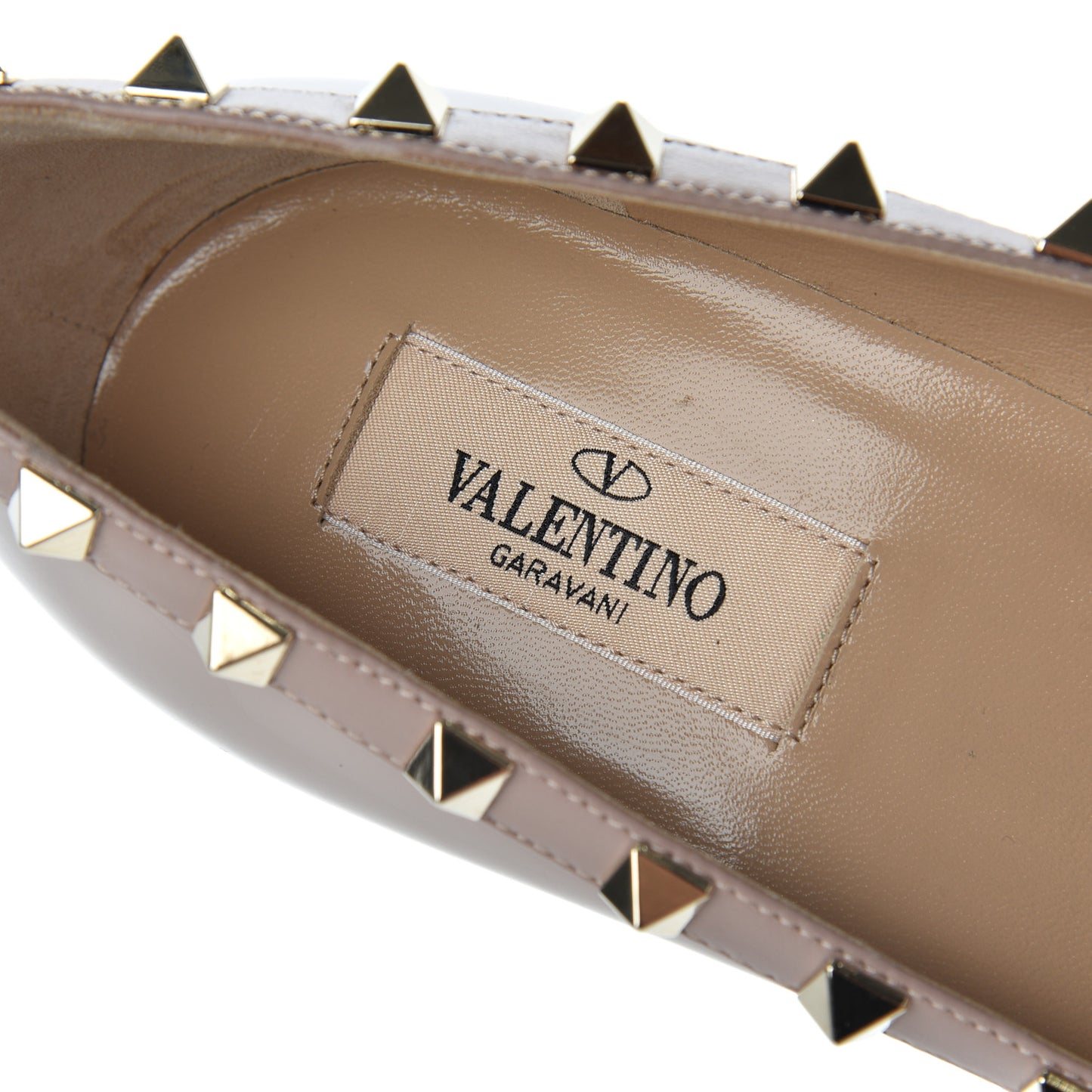Patent Rockstud 100mm Pumps 39 Poudre