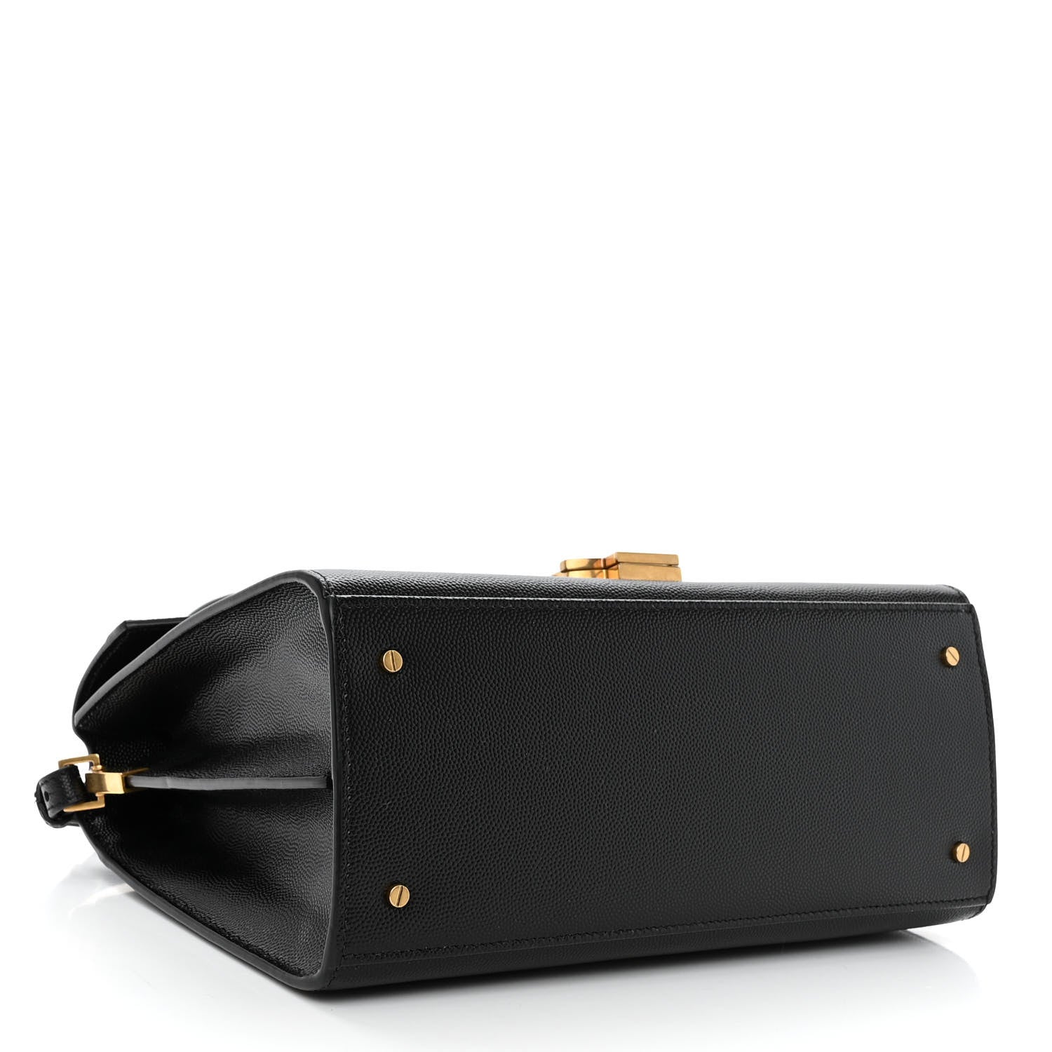 Saint Laurent Grain de Poudre Medium Classic Monogram Cassandra Top Handle Black 4 of 9