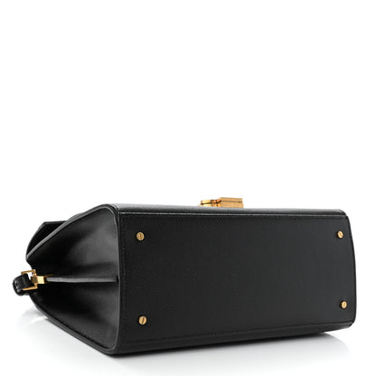 Saint Laurent Grain de Poudre Medium Classic Monogram Cassandra Top Handle Black 4 of 9
