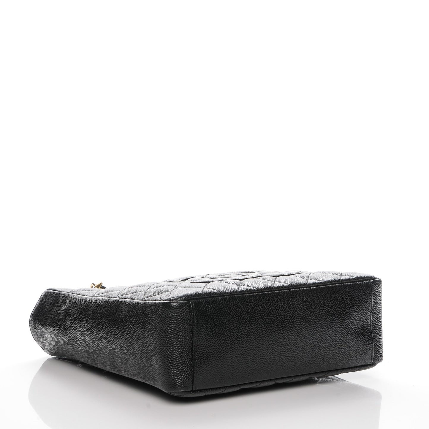 Caviar Quilted Petit Shopping Tote PST Black