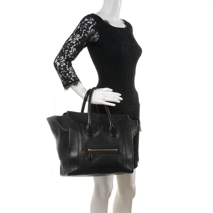 Celine Smooth Calfskin Mini Luggage Black 2 of 9