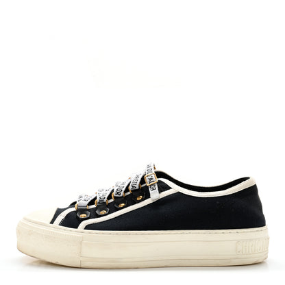 Christian Dior Canvas Dot Walk'N'Dior Low Top Sneakers 35.5 Black 1 of 13
