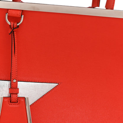Fendi Vitello Elite Regular 2Jours Tote Papavero Silver 8 of 14