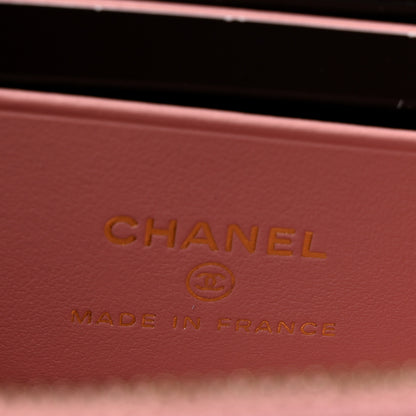 Chanel Caviar Quilted Top Handle Slim Vanity With Chain Light Pink 6 of 11