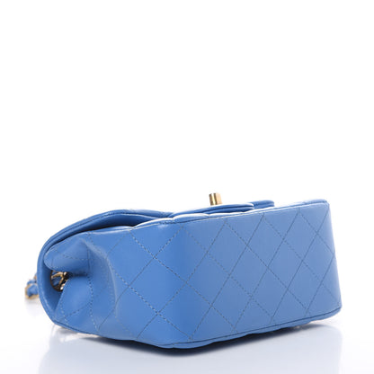 Chanel Lambskin Quilted Mini Square Flap Blue 4 of 10