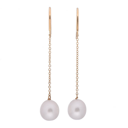 Tiffany 18K Yellow Gold Elsa Peretti Pearls By The Yard Drop Earrings 1 of 4
