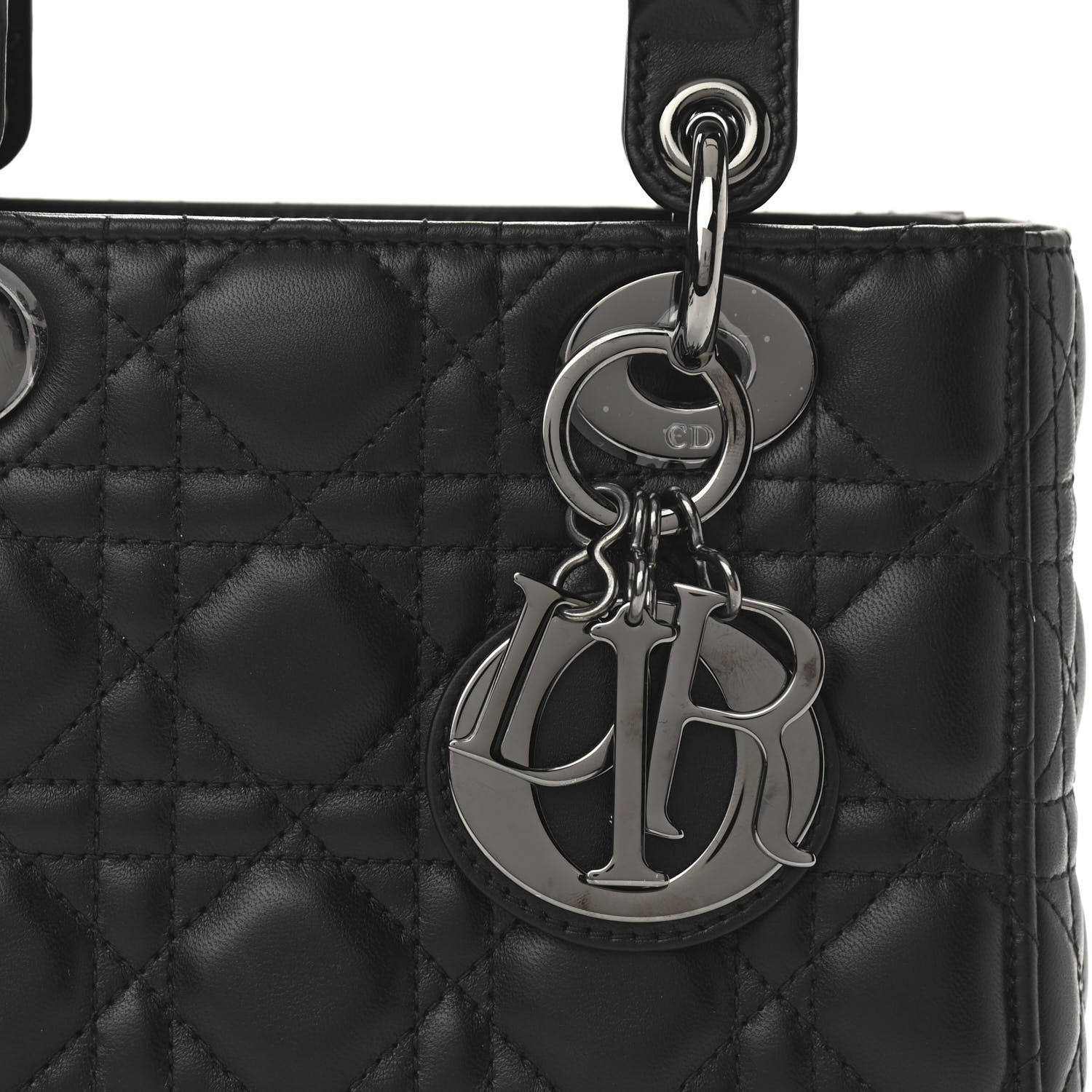 Christian Dior Lambskin Cannage Small My ABCDior Lady Dior Black 7 of 10