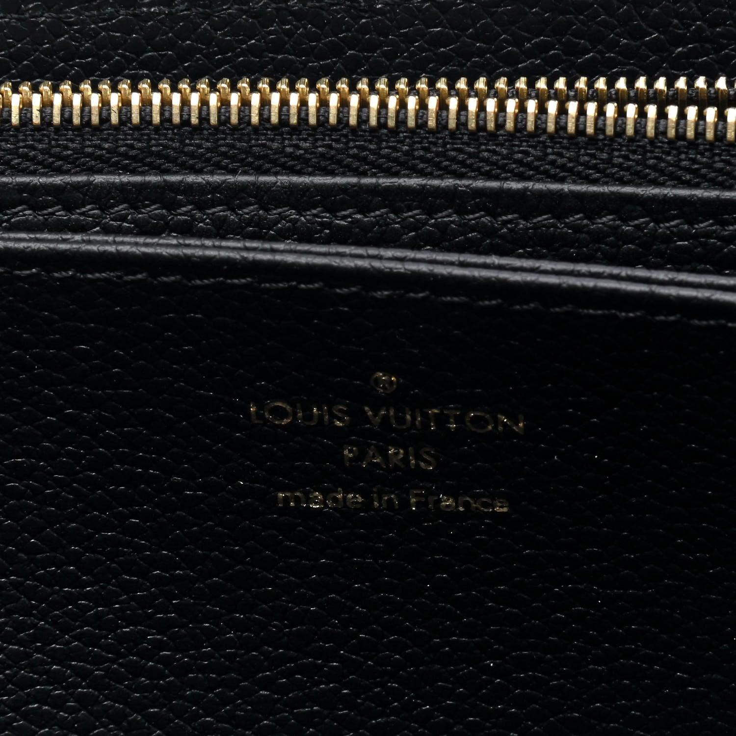 Louis Vuitton Empreinte Monogram Giant Zippy Wallet Black Beige 4 of 5