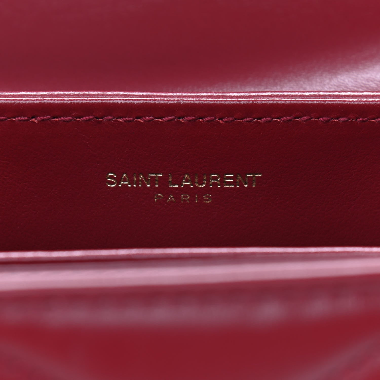 Saint Laurent Calfskin Y Quilted Monogram Toy Loulou Crossbody Bag Opyum Red 7 of 10