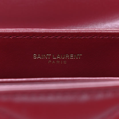 Saint Laurent Calfskin Y Quilted Monogram Toy Loulou Crossbody Bag Opyum Red 7 of 10